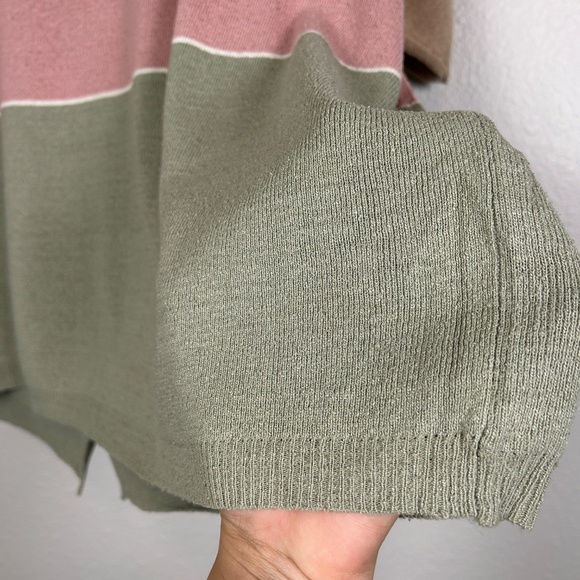 Brownstone Studio women plus size 2X short sleeve knit top 100% silk tan pink - Picture 10 of 12